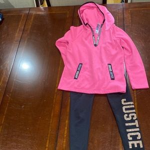Justice girls top and leggings